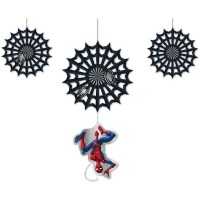 Kit 4 Decorações Pendentes Homem Aranha