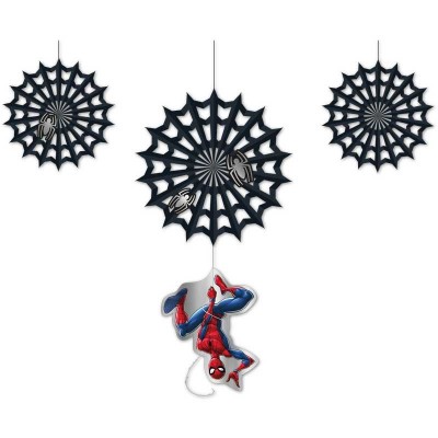 Kit 4 Decorações Pendentes Homem Aranha