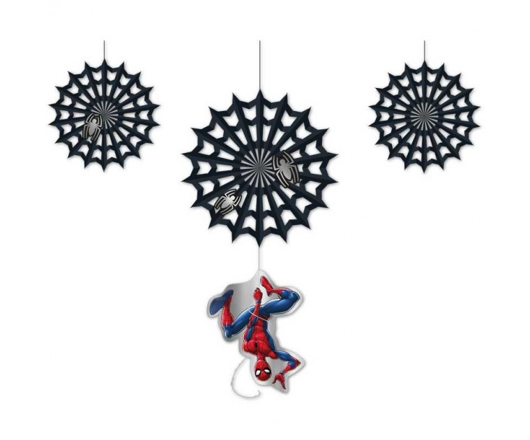 Kit 4 Decorações Pendentes Homem Aranha
