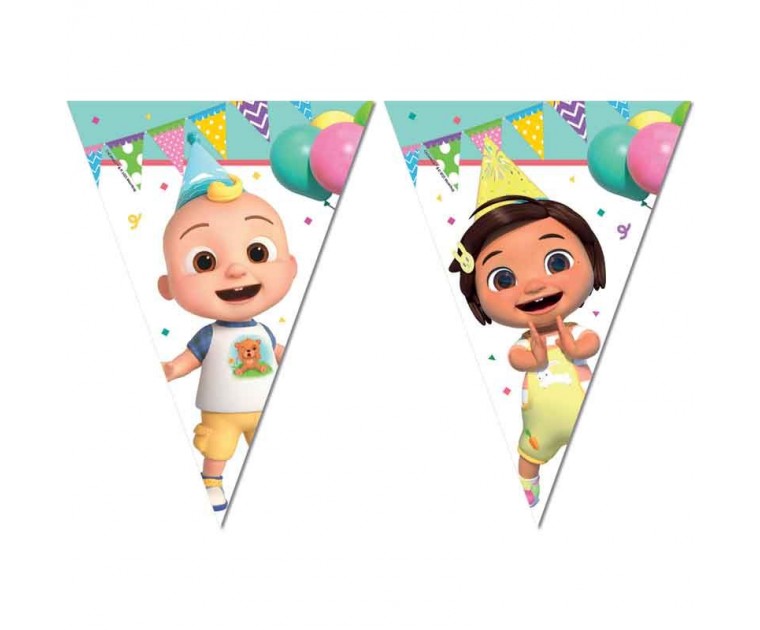 Bandeirolas Aniversário Cocomelon