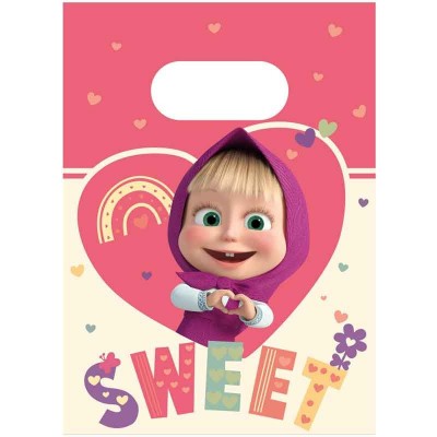 Conj. 4 Sacos Doces Masha Sweet heart 