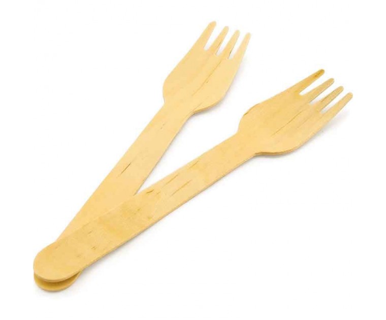 24 Garfos de Madeira 20 cms