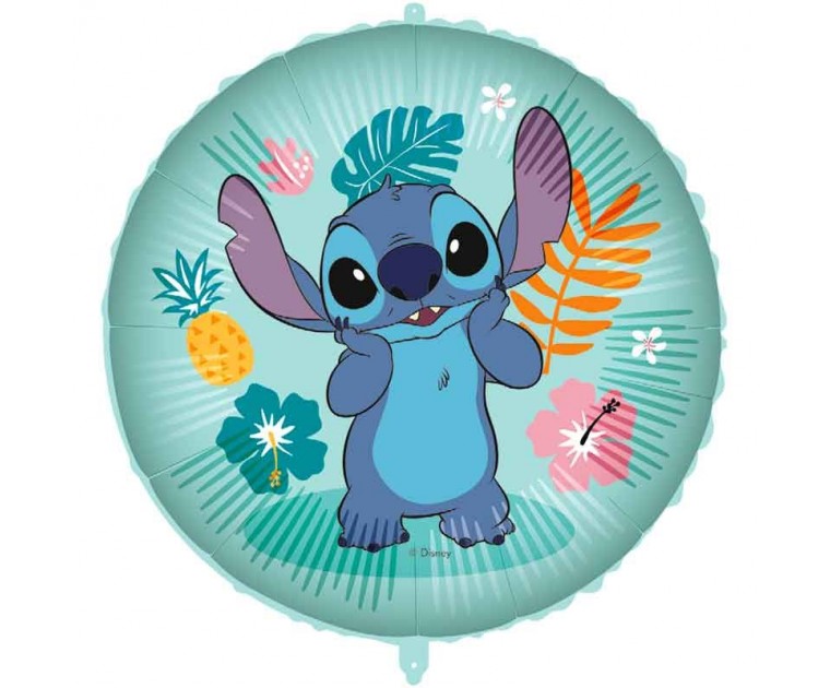 Balão Foil Redondo STITCH 45 cms