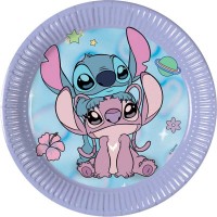 8 Pratos Stitch e Angel 