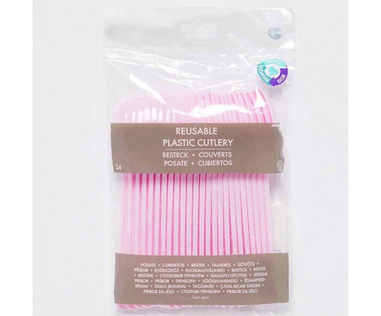24 Colheres Marshmallow Pink 