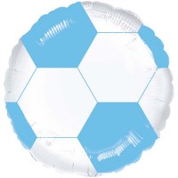 Balão Bola de Futebol Azul e Branca 