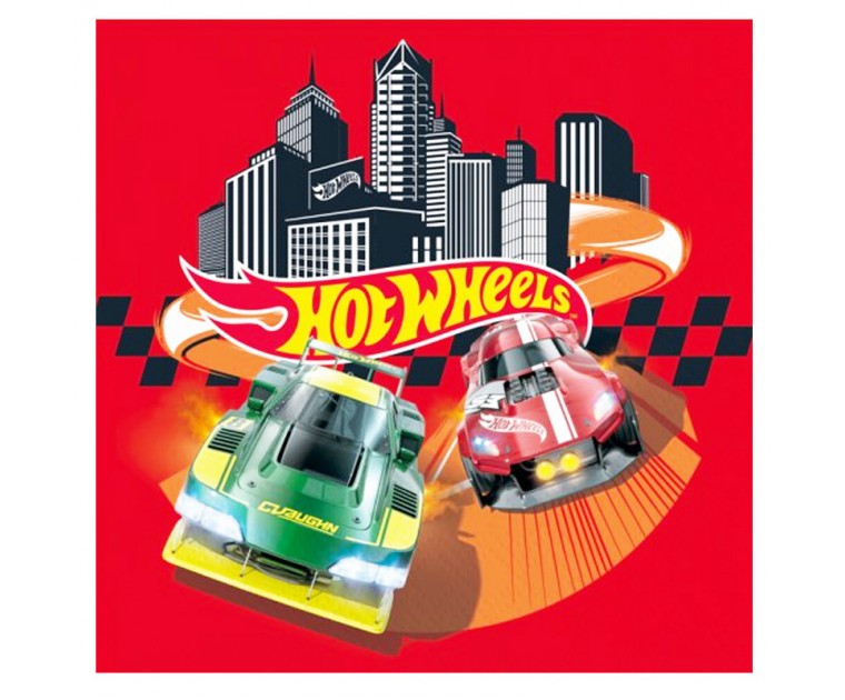 20 Guardanapos Hot Wheels