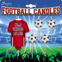 Conj. Velas Futebol Camisola Vermelha