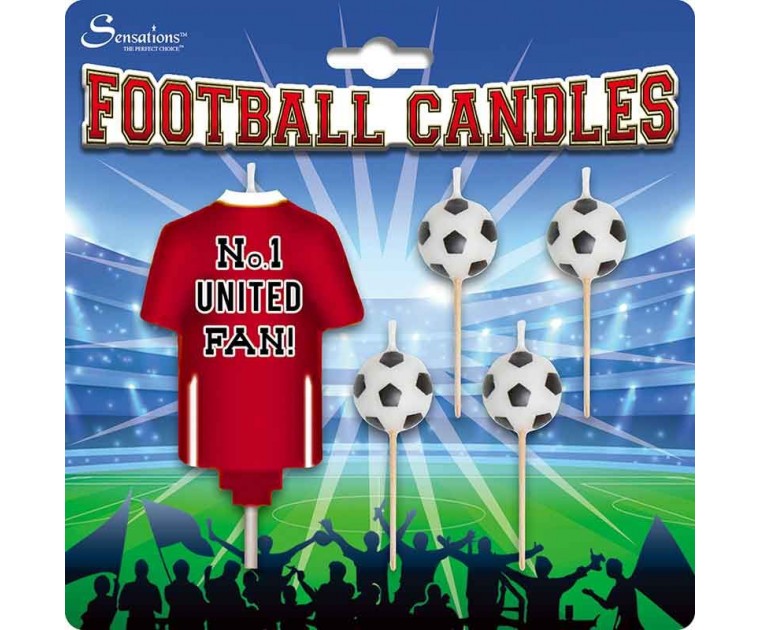 Conj. Velas Futebol Camisola Vermelha