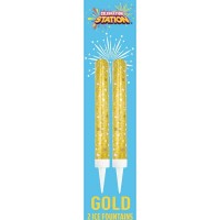Conj. 2 Foguetes Glitter Dourados
