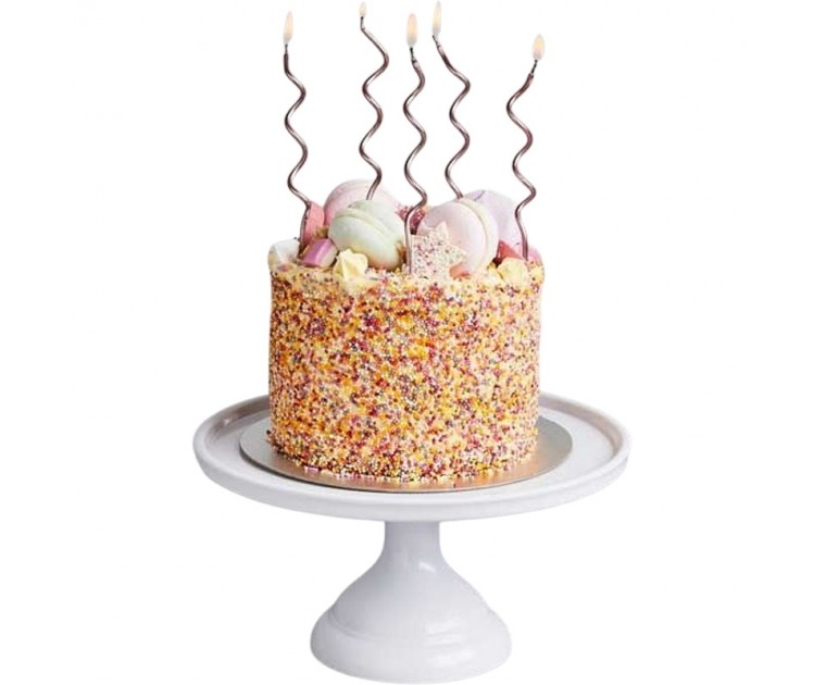 12 Velas Curvas Rose  Gold