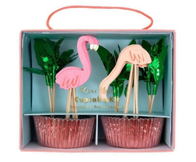 Kit Cup Cakes Flamingos