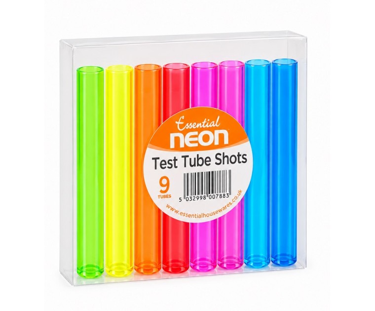 Pack 9 Tubos Ensaio Cores Neon