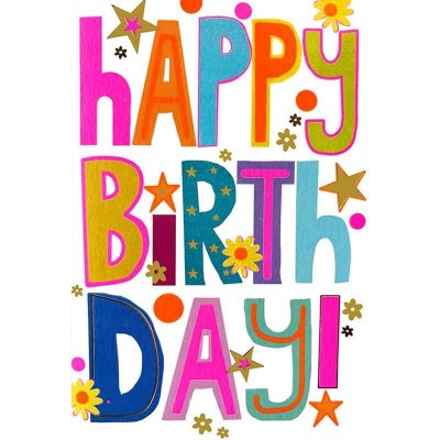 Postal Happy Birthday Neon