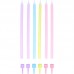 6 Velas Cores Pastel com Suporte 