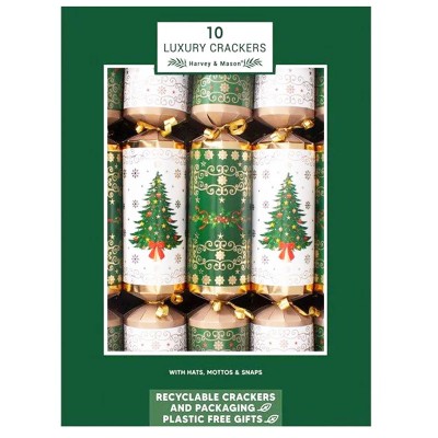 10 Crackers Pinheiro Natal e Azevinhos