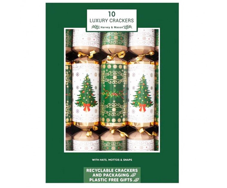 10 Crackers Pinheiro Natal e Azevinhos