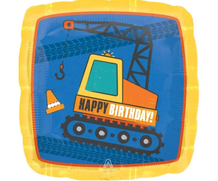 Balão Happy Birthday Construção 