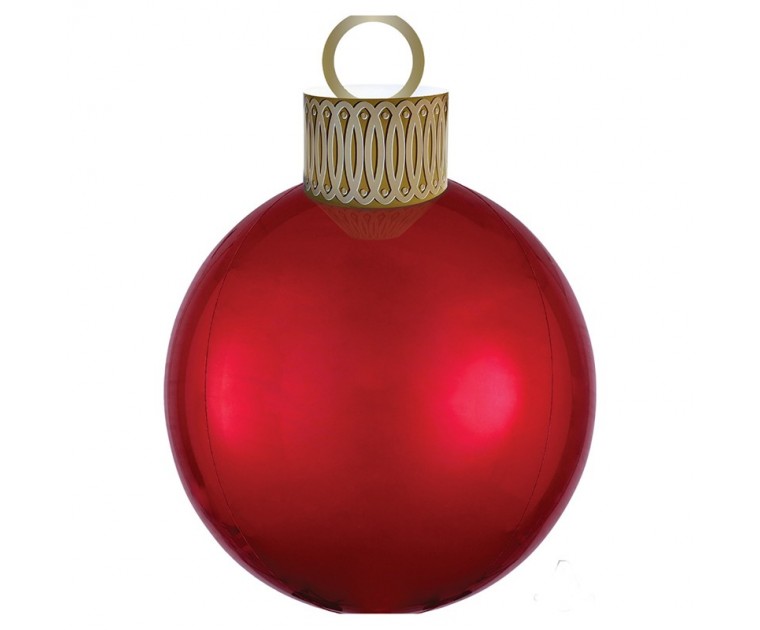 Balão Foil Bola de Natal Vermelha