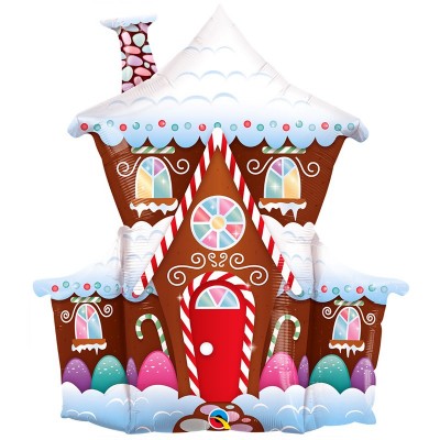 Balão Foil Casa Gingerbread 93 cms