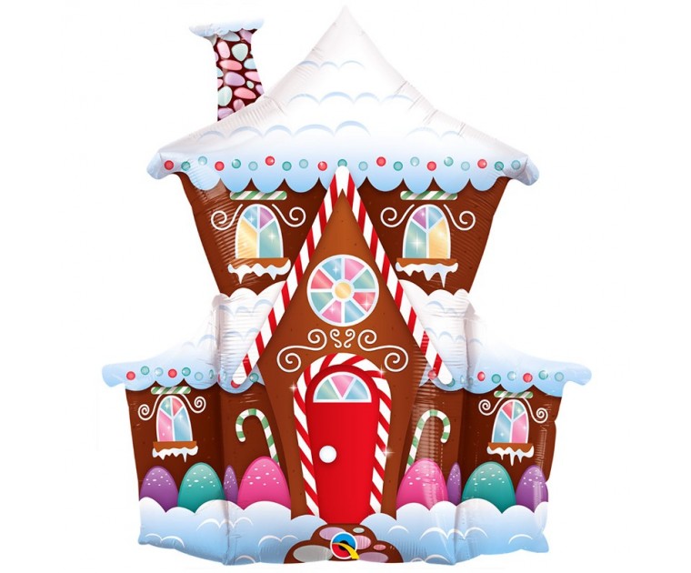 Balão Foil Casa Gingerbread 93 cms