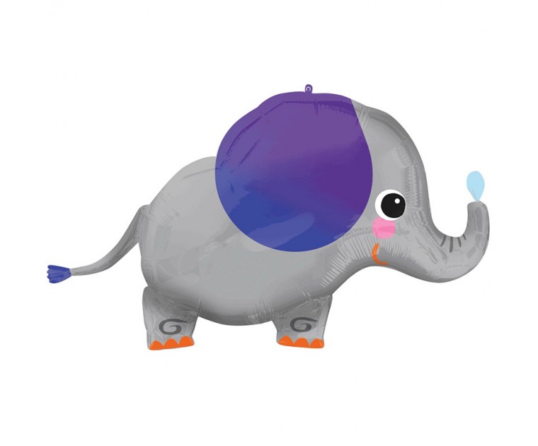 Balão Foil Elefante Sorridente 86 cms
