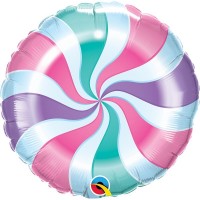 Balão Foil Espiral de Doces Pastel Colours