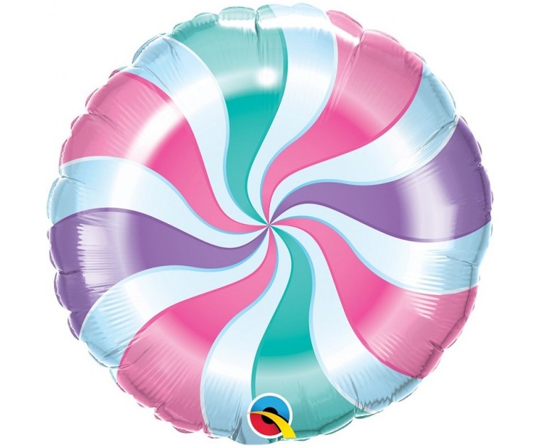 Balão Foil Espiral de Doces Pastel Colours
