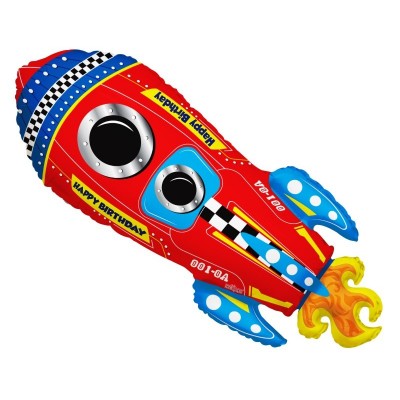 Balão Foil Foguetão Vermelho