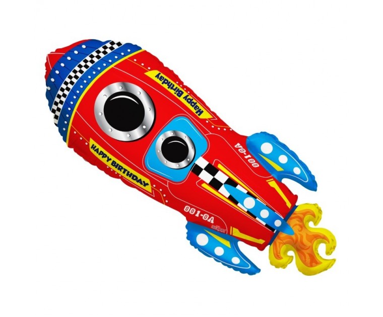 Balão Foil Foguetão Vermelho