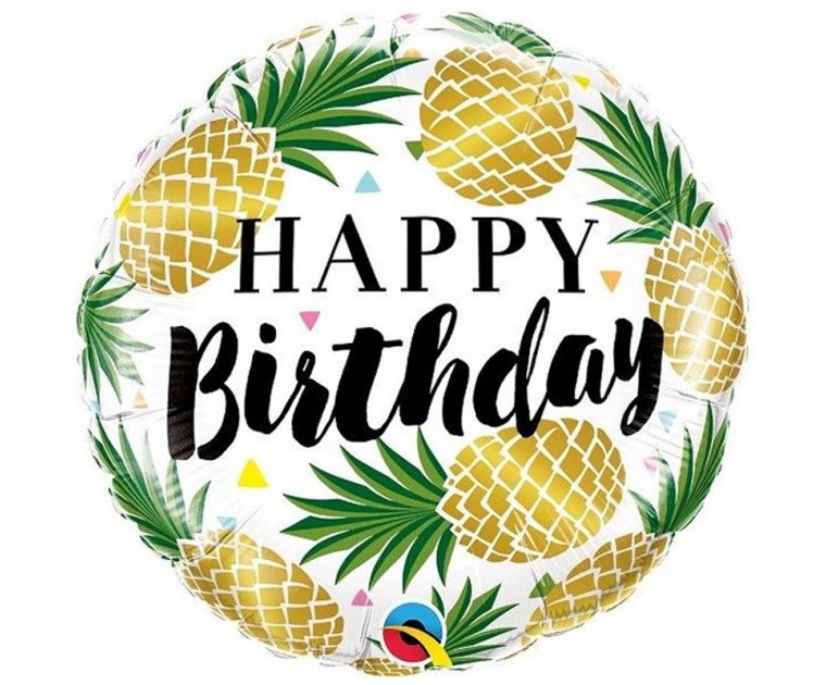 Balão Happy Birthday Ananases