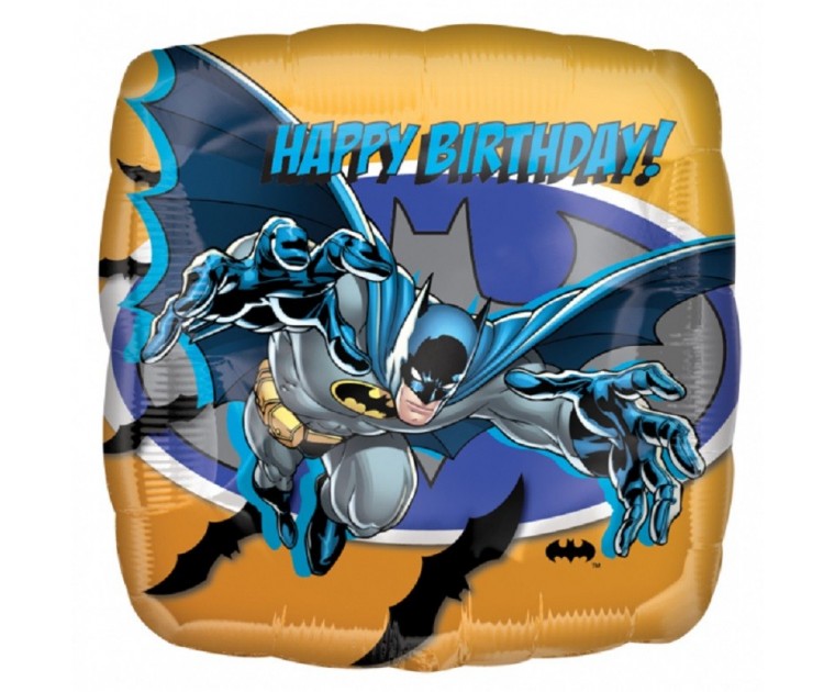 Balão Quadrado Batman Happy Birthday