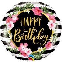 Balão Happy Birthday Hibiscus
