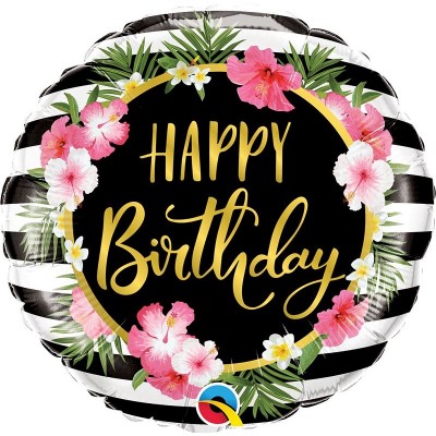 Balão Happy Birthday Hibiscus