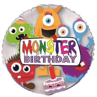 Balão Foil Happy Birthday Monsters Birthday