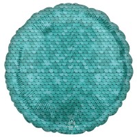 Balão Foil LANTEJOULAS/ ESCAMAS Azul Oceano
