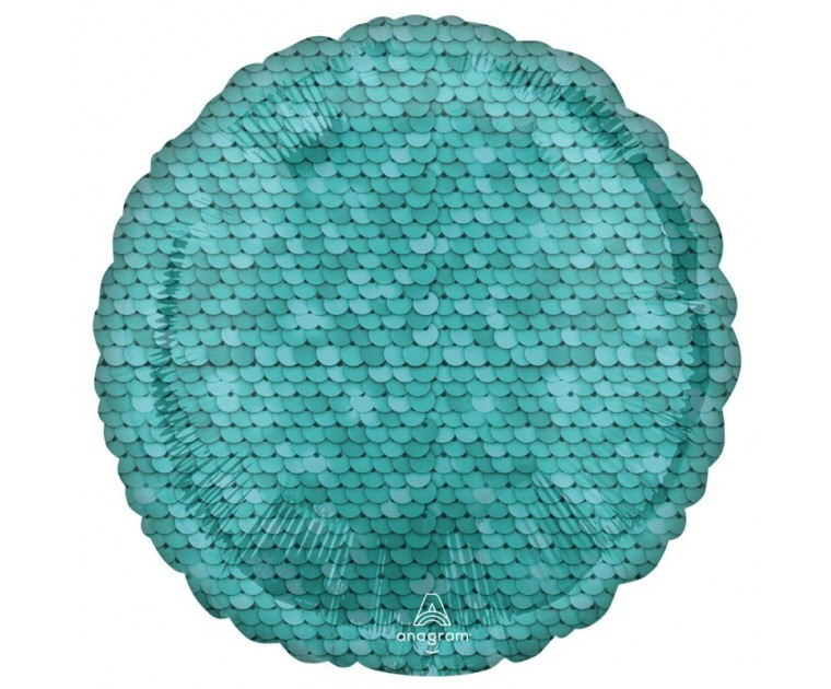 Balão Foil LANTEJOULAS/ ESCAMAS Azul Oceano