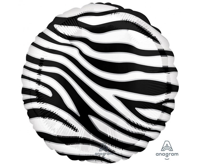 Balão Foil Padrão Zebra 45 cms