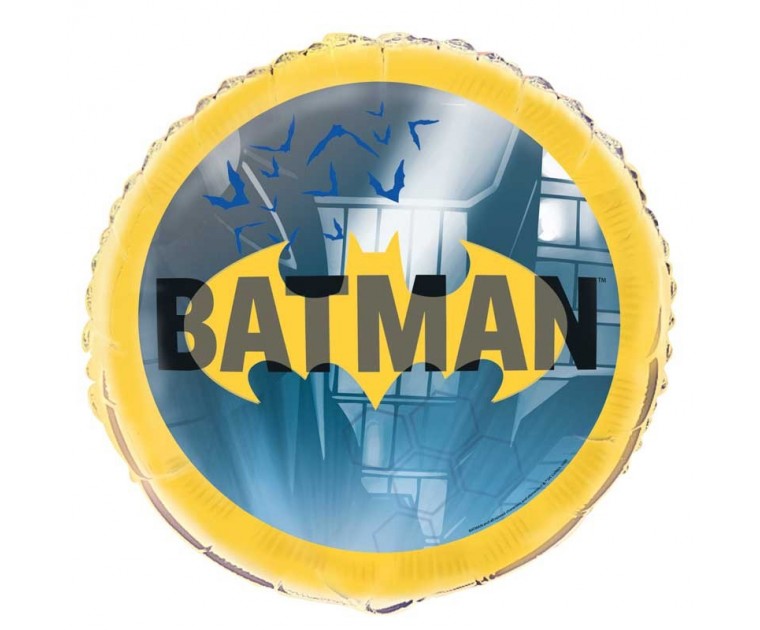 Balão Foil Redondo Batman 45 cms Balão Foil Redondo Batman 45 cms