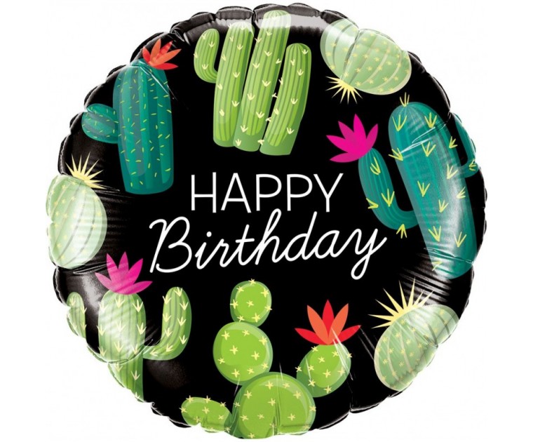 Balão Cactos Happy Birthday