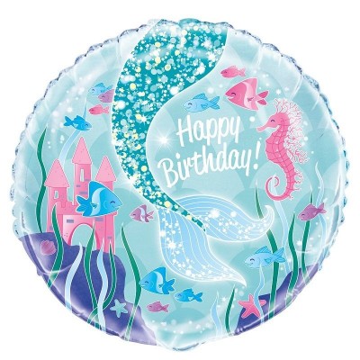 Balão Happy Birthday Sereias