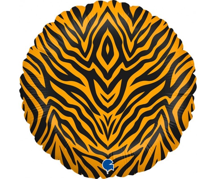Balão Foil Riscas Tigre 45cms