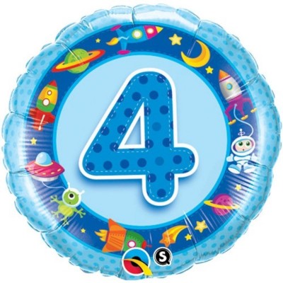 Balão Foil Tema Espaço 4º Aniversário