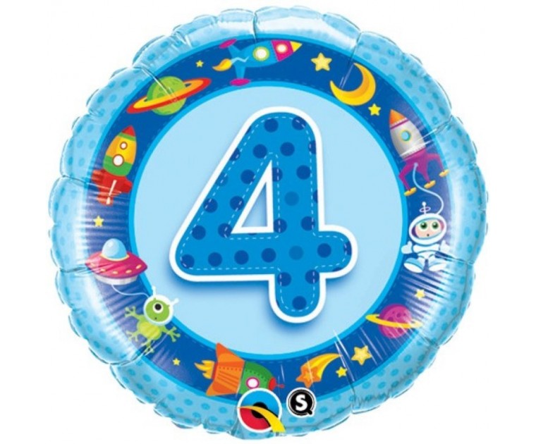 Balão Foil Tema Espaço 4º Aniversário