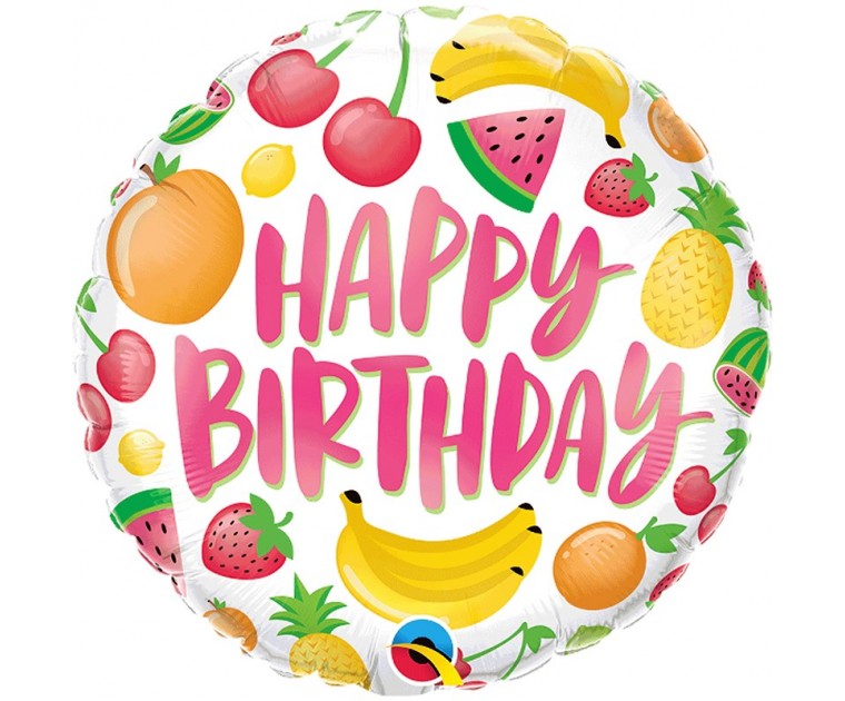 Balão Frutas Happy Birthday
