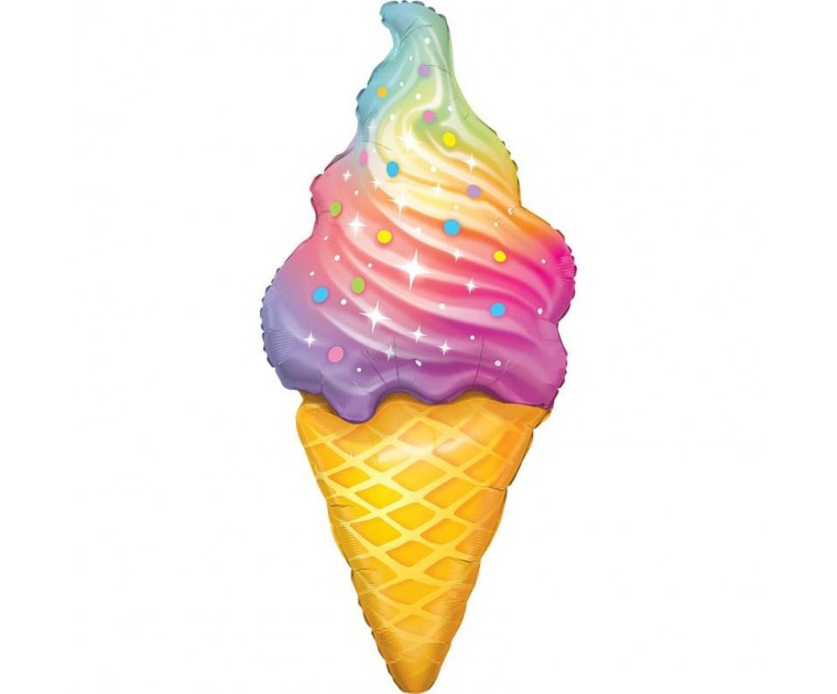 Balão Gelado de Cone Arco Íris