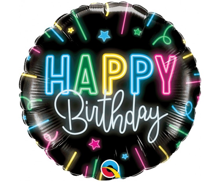 Balão Happy Birthday Neon