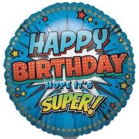 Balão Happy Birthday Super Heróis 79cms
