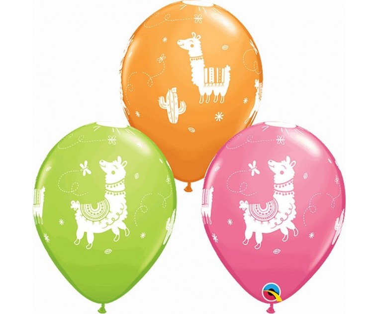 25 Balões Lamas e Cactos Sortido