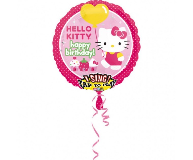 Balão Musical Hello Kitty 70 cms